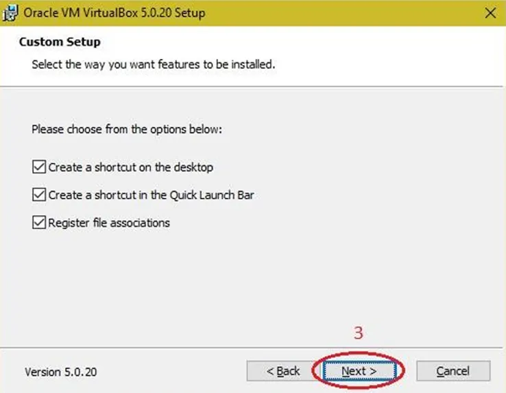 VirtualBox Setup Step 3