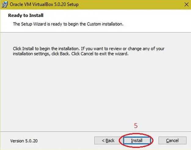 VirtualBox Setup Step 5